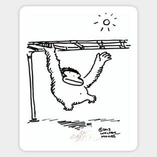 Ape Plays on the Monkey Bars Sticker